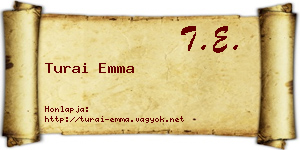 Turai Emma névjegykártya