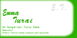 emma turai business card